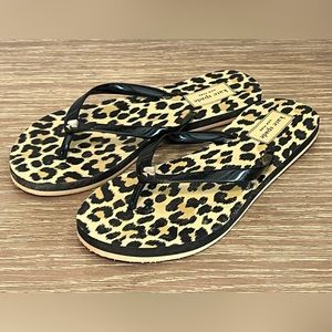 Kate Spade Leopard Cheetah Print Flip Flops Sandals 5‎